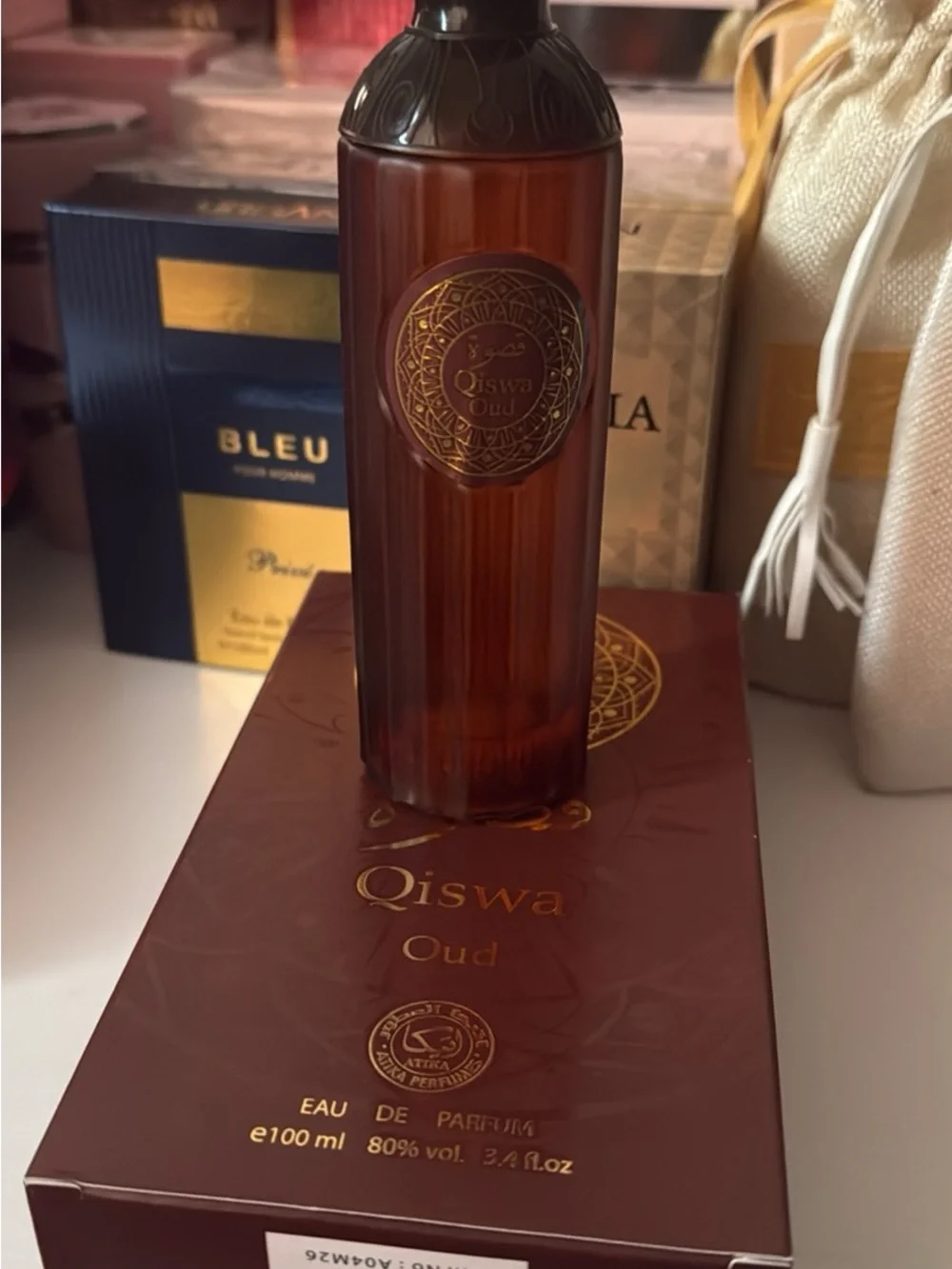 Oud Brown Glass Reed Diffuser Bottle -